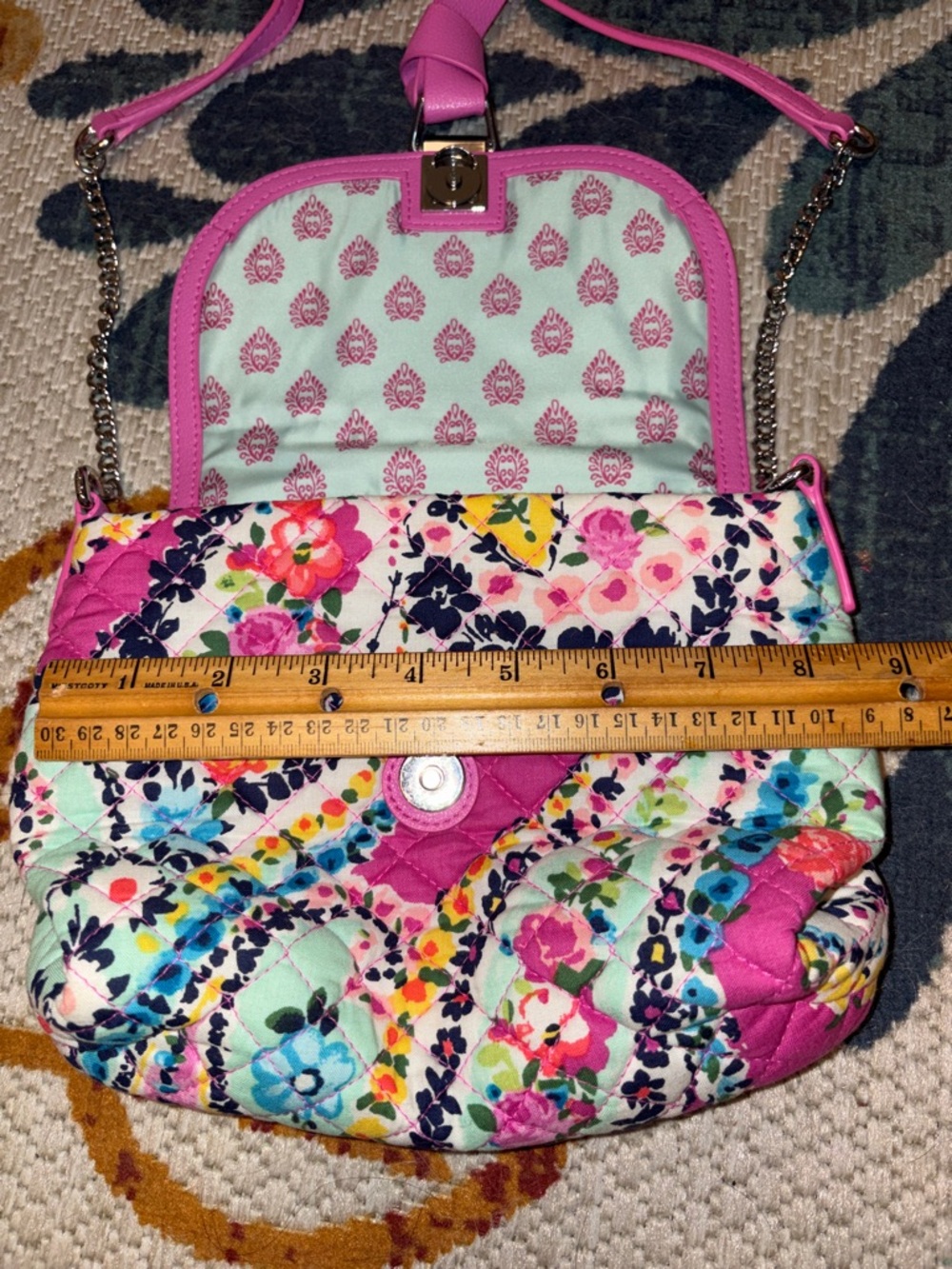 Vera Bradley Pink Quilted Floral Crossbody - Picture 3 of 5
